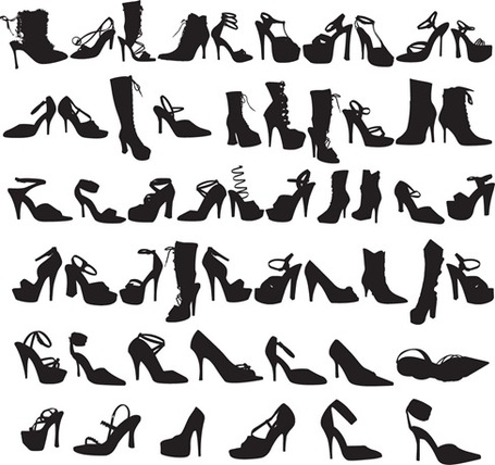 beauty-fashion-shoes-silhouettes-vector-graphic-22567